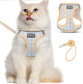 Cat Harness and Leash for Walking, Adjustable Soft Harness for Kitten Puppy Small Cats, Reflective Escape Proof Cats Vest Harness Easy Control for Travel Adventure