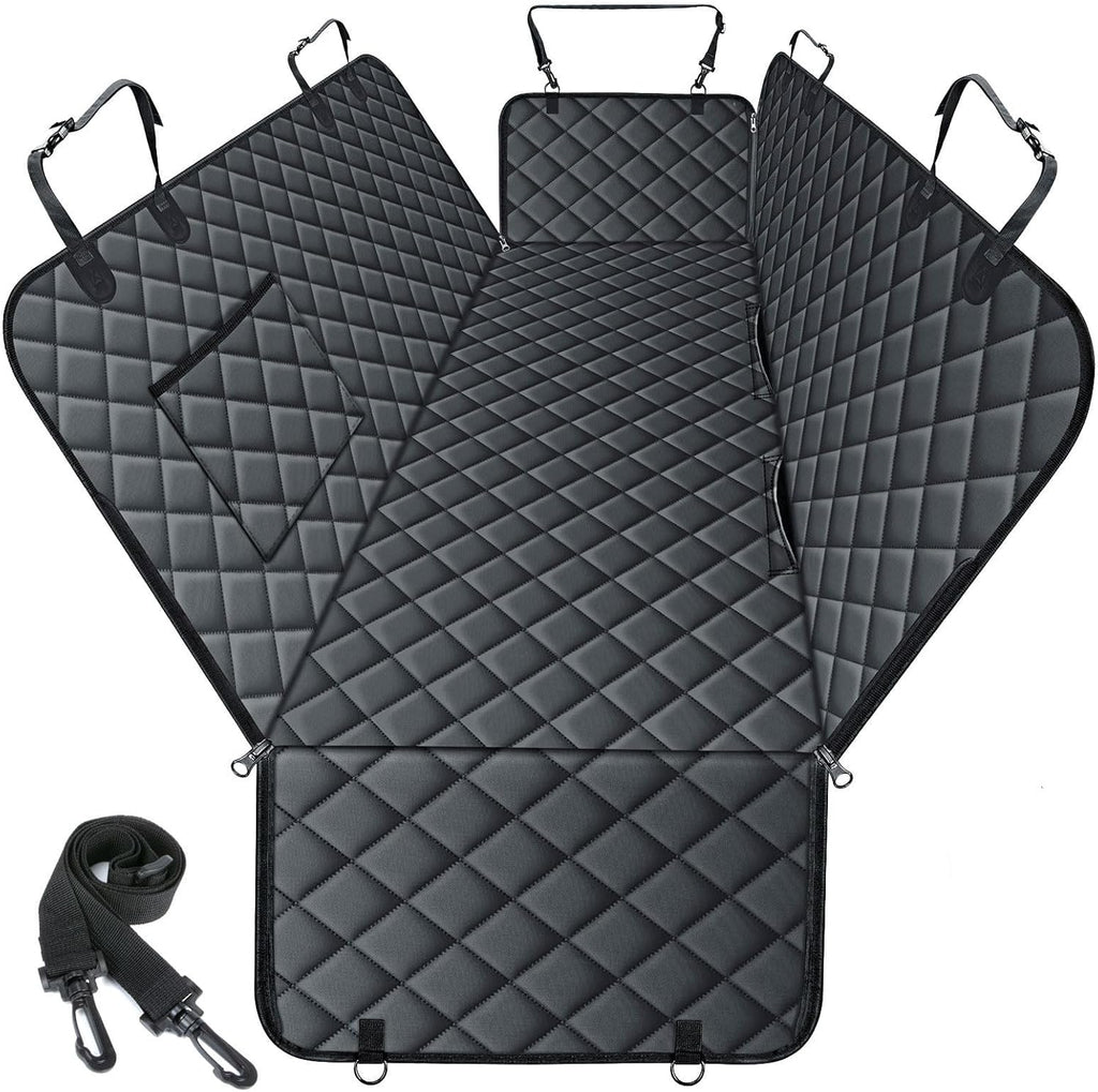 NECKORY Waterproof Dog Car Seat Cover for Back Seat, Pet Hammock- S, Black