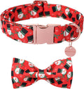 Christmas Dog Collar with Bow Tie, Christmas Collar by UPURARAPUP