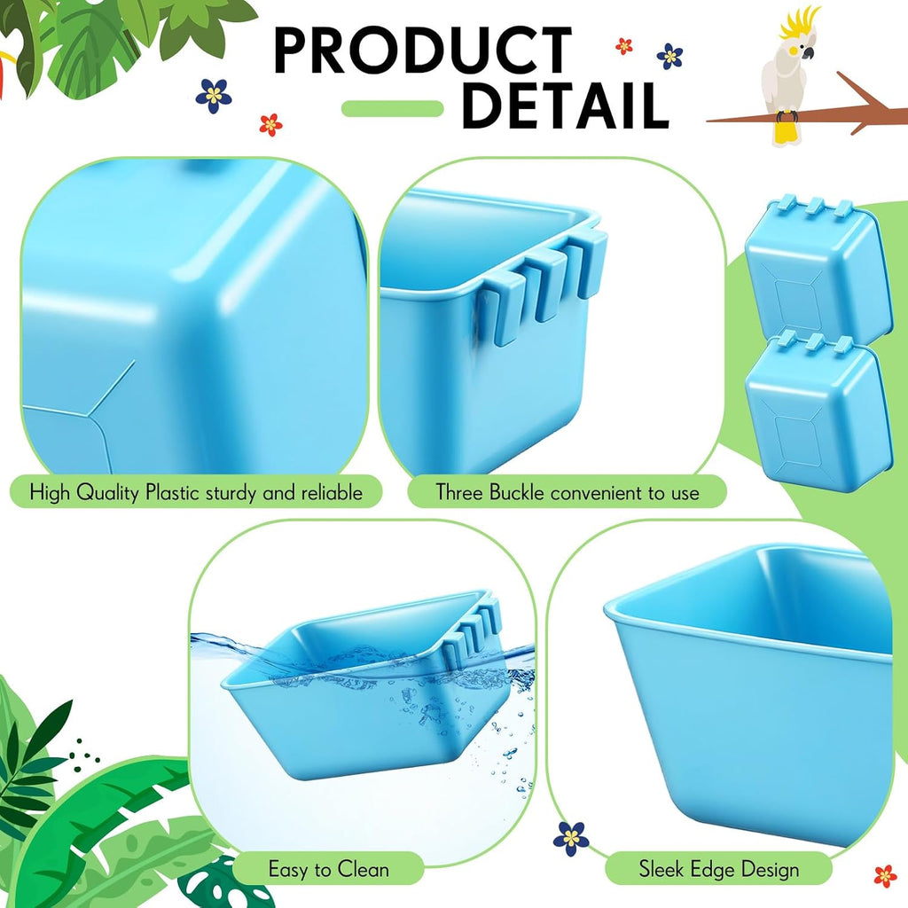 Maxdot 20 Pcs Chicken Water Feeder Cup 16 oz Large Watering Cup, Light Blue