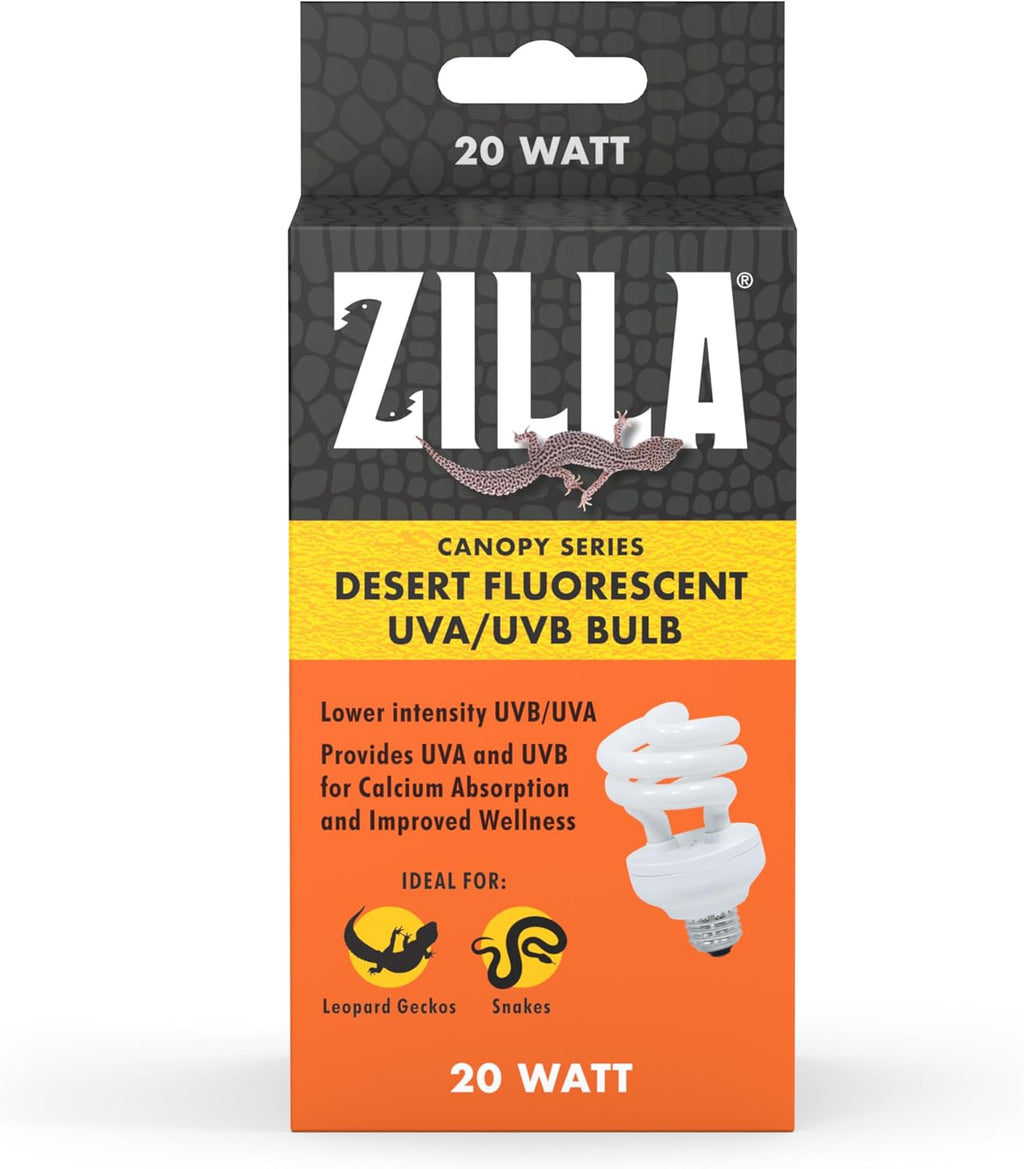 Zilla Canopy Series Fluorescent UVB/UVA Bulb for Reptiles, 13 W