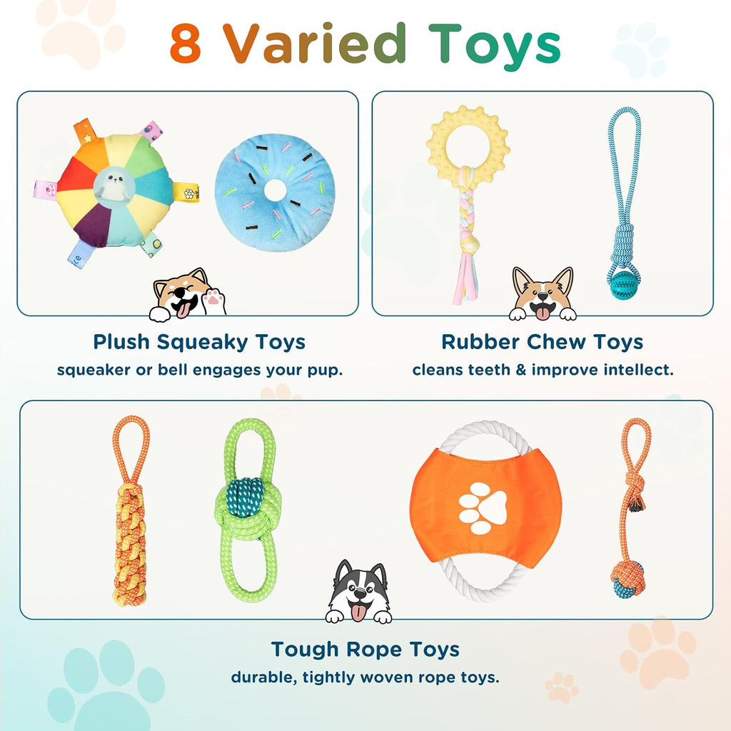 TOOGE Upgraded Puppy Play Gym: Small Dog Puppy Jungle Gym Playground Adjustable Hanging Dogs Enrichment Chew Toys for Puppies 0-6 Months Training Activity Center for Interactive Teething Stimulation