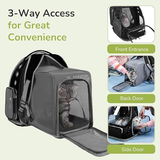Cat Backpack Carrier for Large Cats, Expandable Cat Bubble Backpack, Dog - Image 5