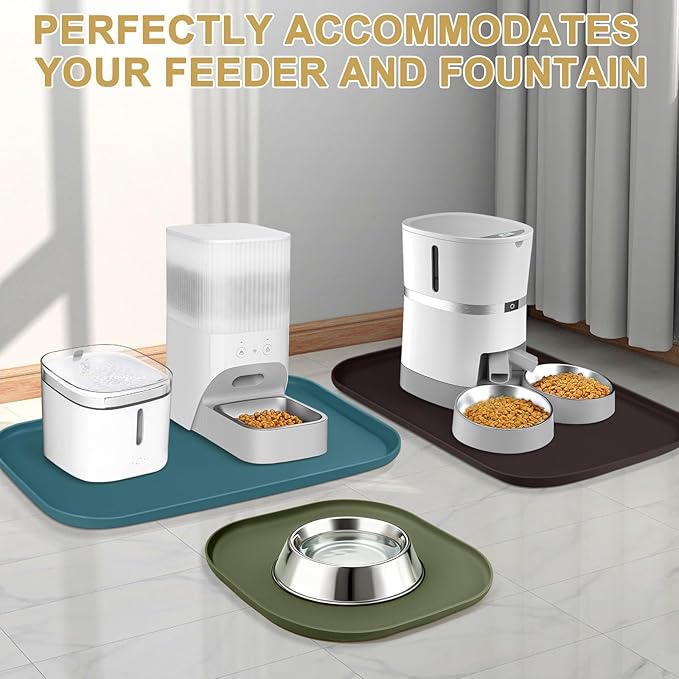 Silicone Pet Food Mat with Raised Edge - Image 7
