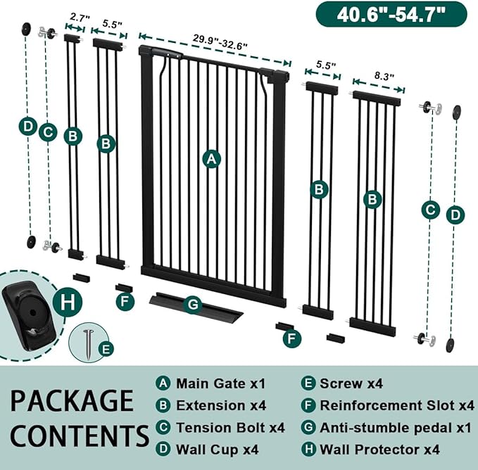 Fairy Baby 40.5" Extra Tall Baby Gate - Image 2