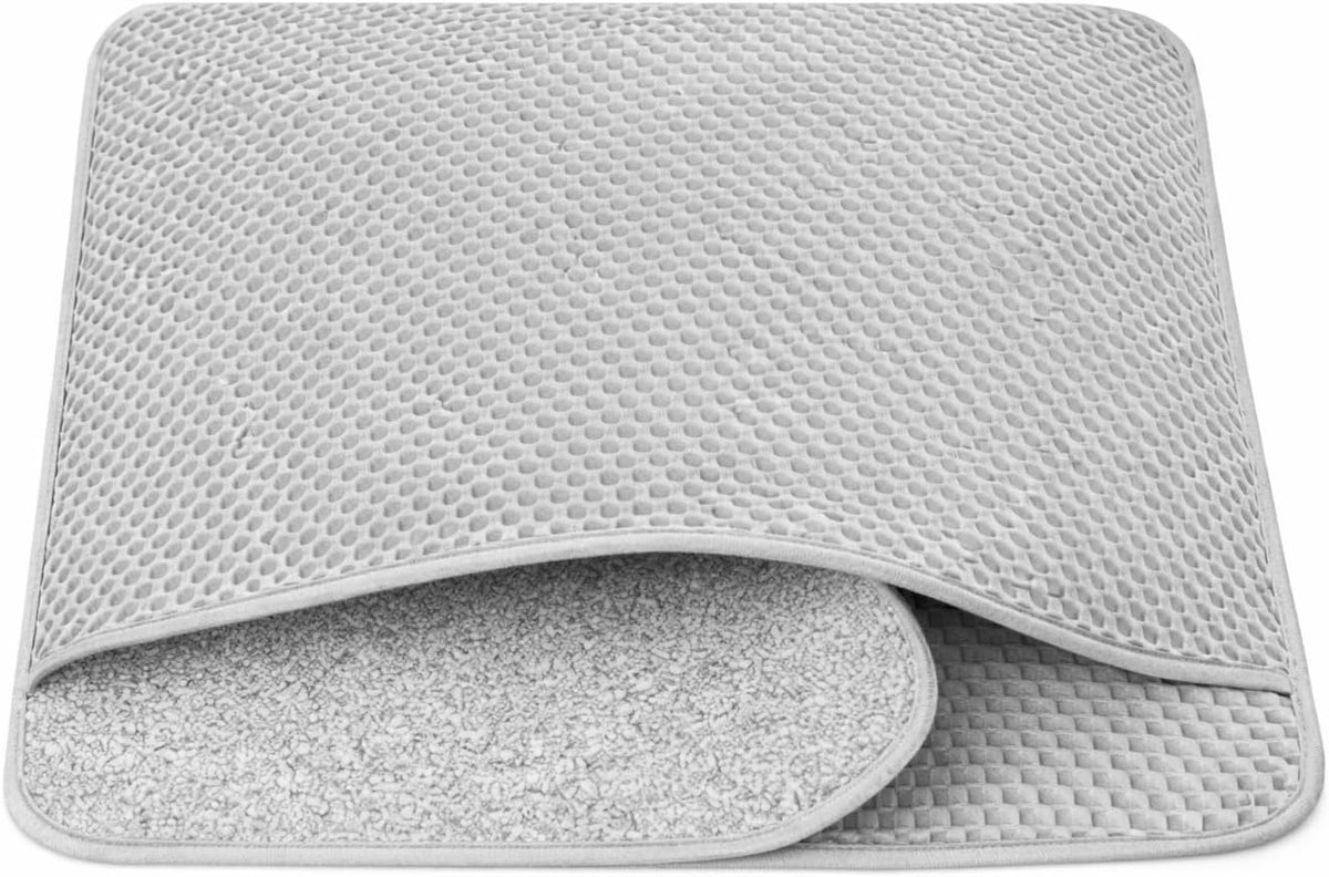 Double Layer Cat Litter 36"x24" Mat-Waterproof, Non slip, Easy Clean Litter Trapping Mat for Cats
