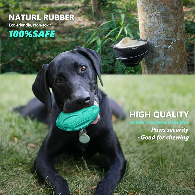 EASTBLUE Squeaky Dog Toys for Aggressive Chewers: Rubber Interactive Puppy Ball - Image 4