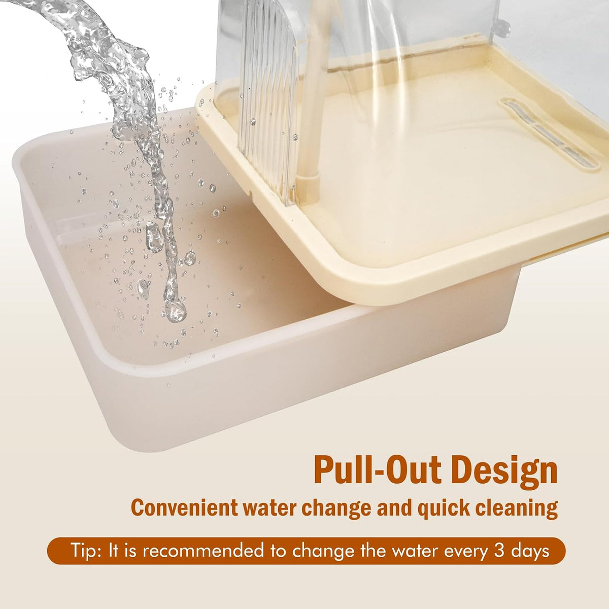 Automatic Bird Bath for Cage, Parakeet Bath with Pump