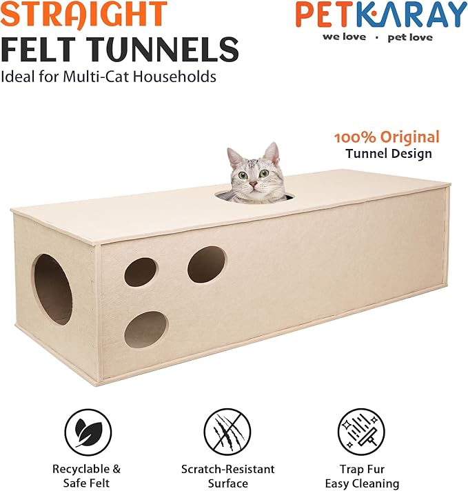 PETKARAY Cat Tunnel, Original Cat Hideaway Cave - Image 2