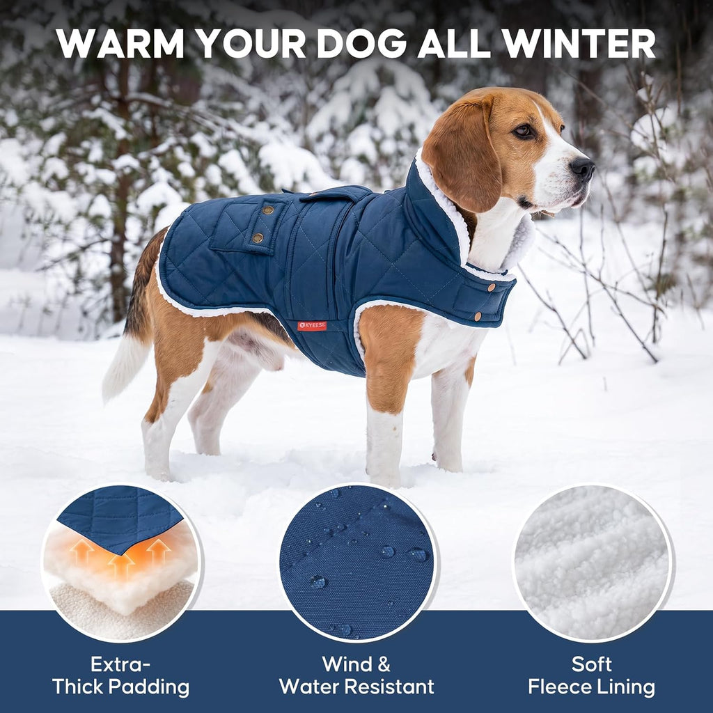 KYEESE Waterproof & Windproof Dog Coat for Small Dogs Puffer Jacket