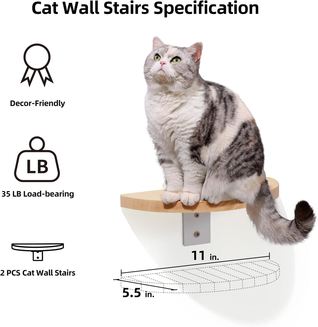 FUKUMARU Cat Wall Furniture Set, Transparent Capsule with 2 PCS Pedals