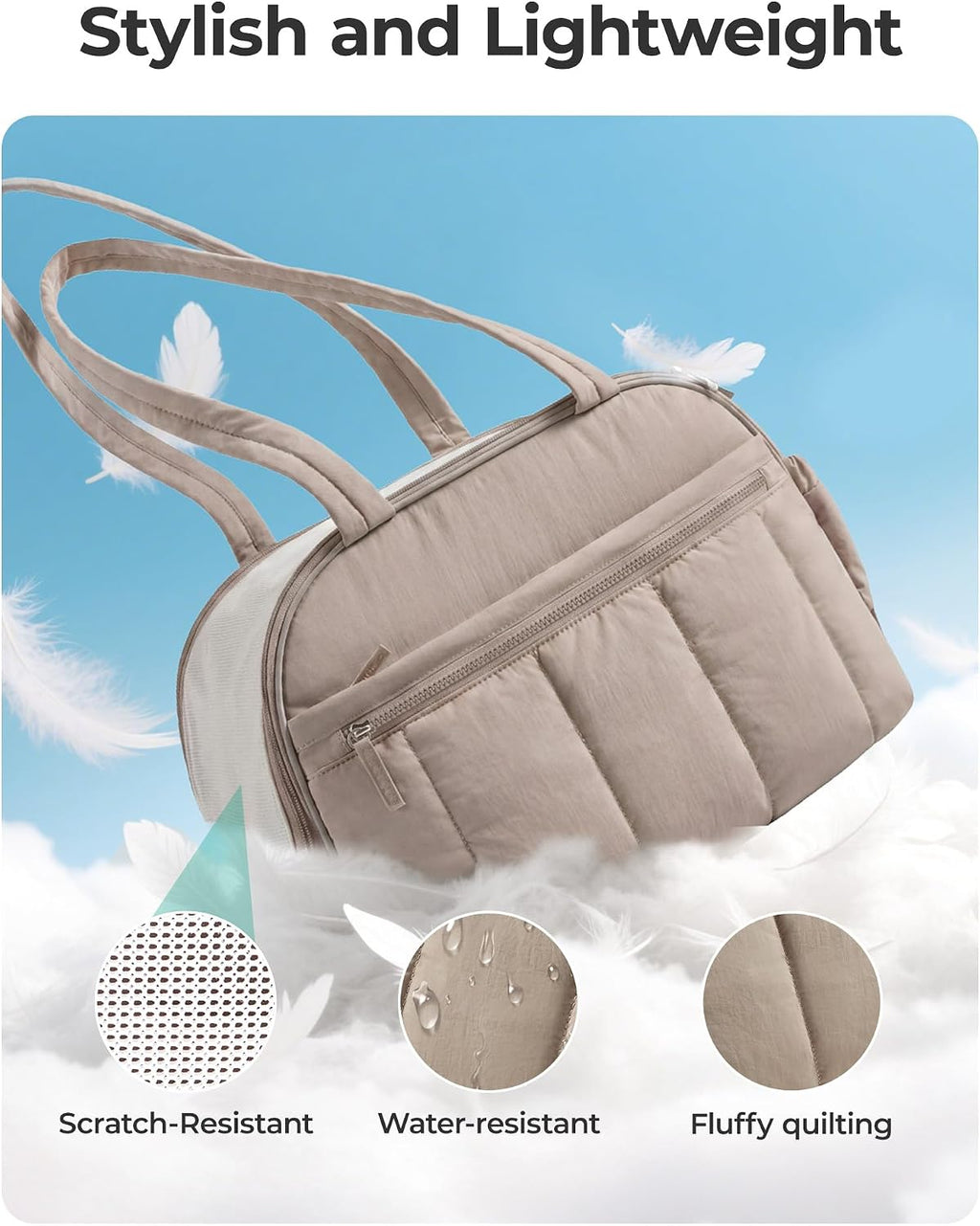 BAGSMART Dog Purse Carrier for Small Dogs Up to 13lbs Puppy Travel Tote Bag