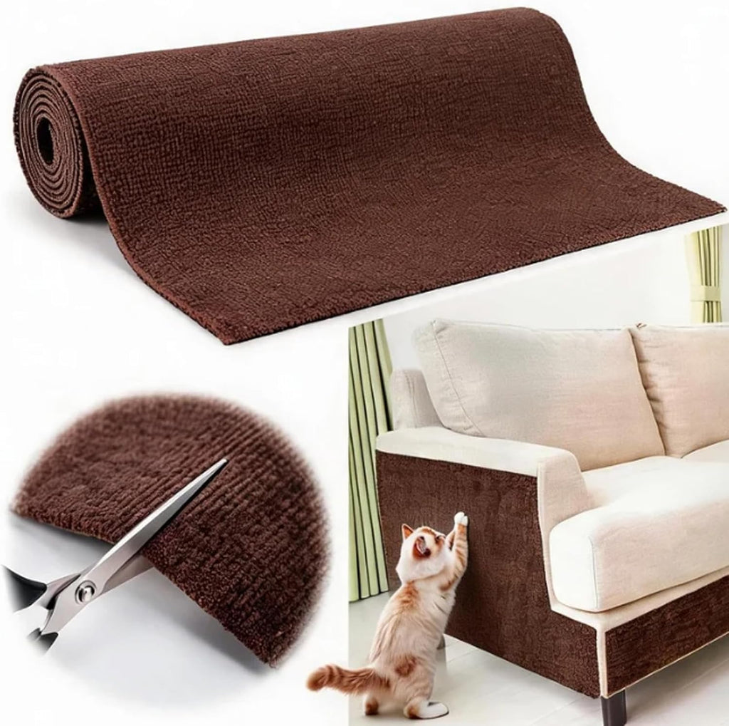 Cat Scratch Furniture Protection, Cat Scratch Mat for Couch Brown