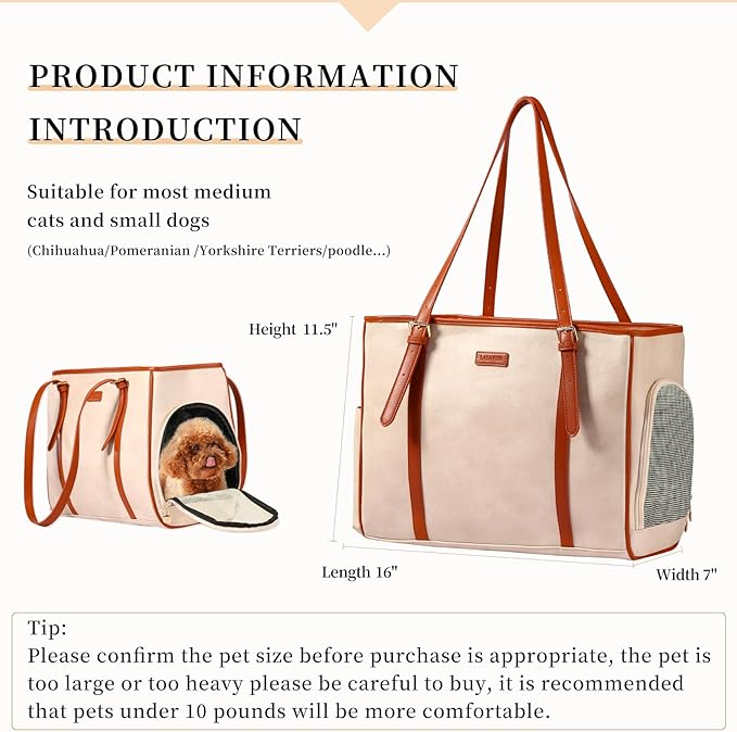 Fashion Dog Purse Pet Carrier Leather Bag - Image 2