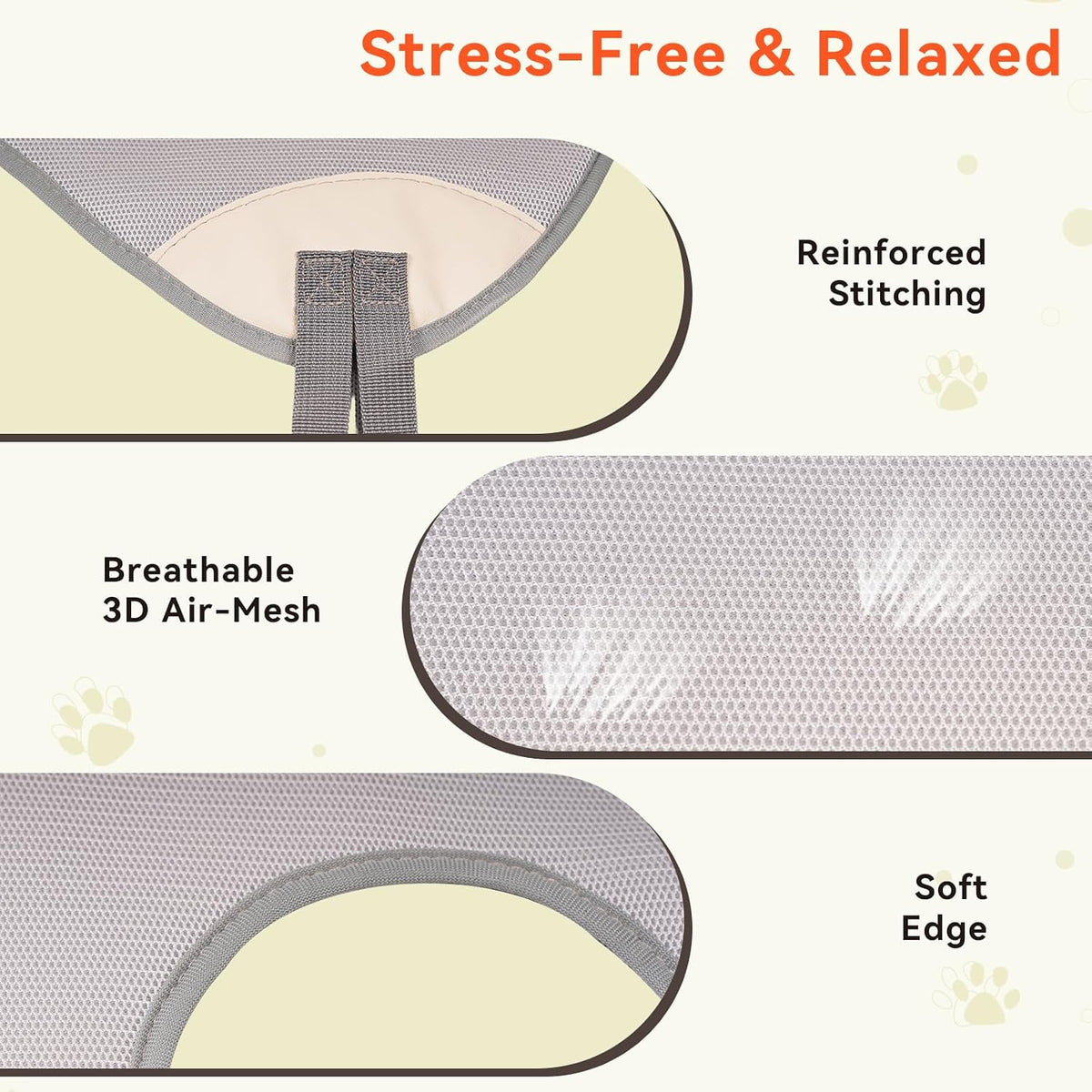 ATESON Pet Grooming Hammock Harness for Dogs, Adjustable Zipper Design Fits Two Sizes, Reinforced 4-Corner Dog Grooming Sling for Nail Trimming, Ear Cleaning & Grooming M