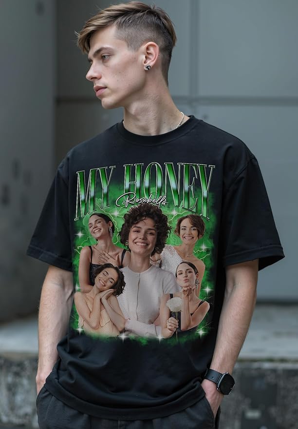 Custom Bootleg Rap Shirt with Photo Text, Vintage Custom Picture Shirt - Image 7