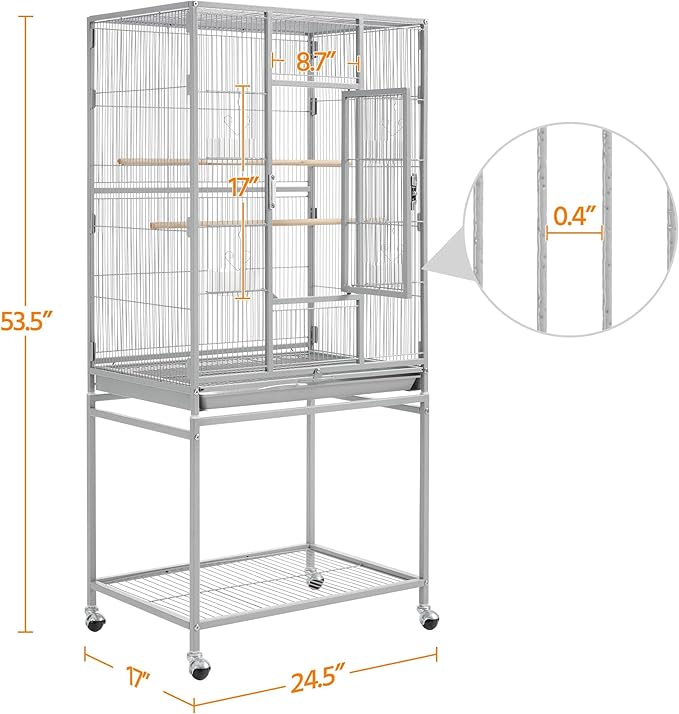 Topeakmart 53.5inch Height Large Bird Cage Extral Space Parrot Cage - Image 4