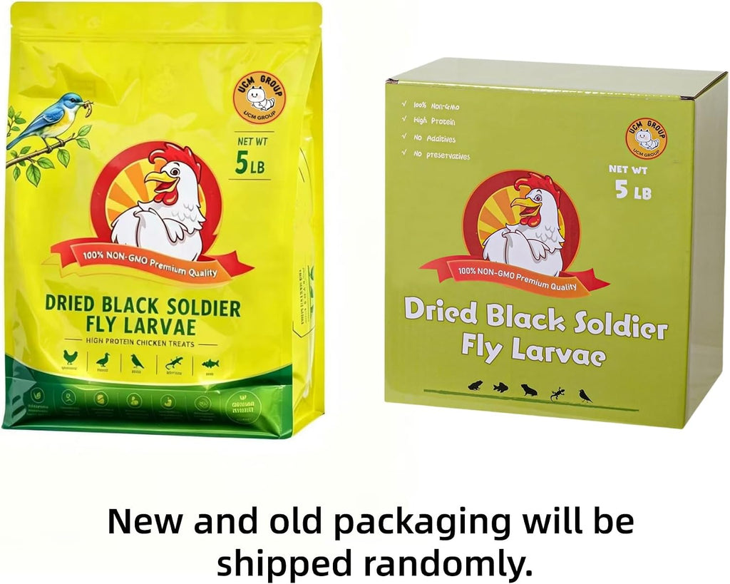 5LB Dried Black Soldier Fly Larvae for Chicken, Poultry, Wild Birds,No Additives, 100% Natural Non-GMO, More Calcium Chicken Treats Than Mealworms