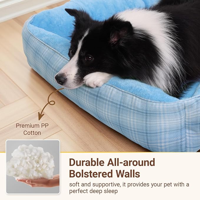 MIHIKK Rectangle Dog Beds for Large Dogs & Cats, Orthopedic Sleeping Pet Bed - Image 2