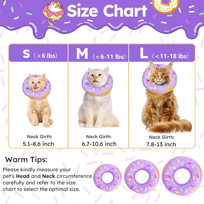 Cat Cone Collar Soft, Cat Recovery Collar - Image 2