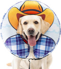 Avont Inflatable Cowboy Dog Cone Collar, Soft Recovery E-Collar