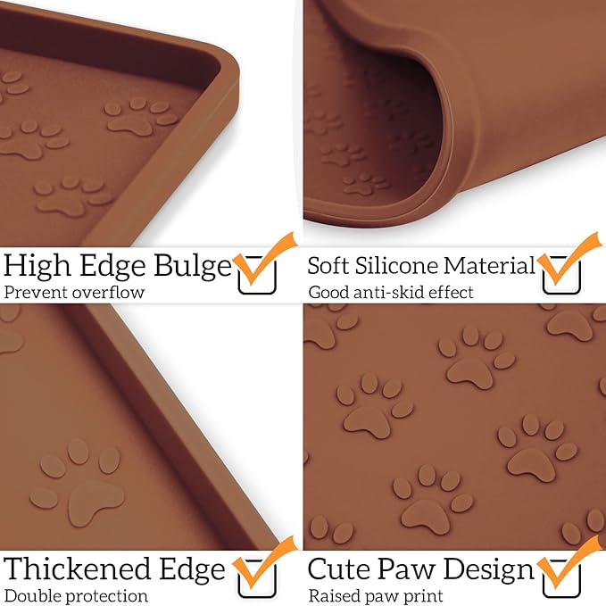 Ptlom Dog Food Mat Anti-Slip Bowl Mats - Image 4