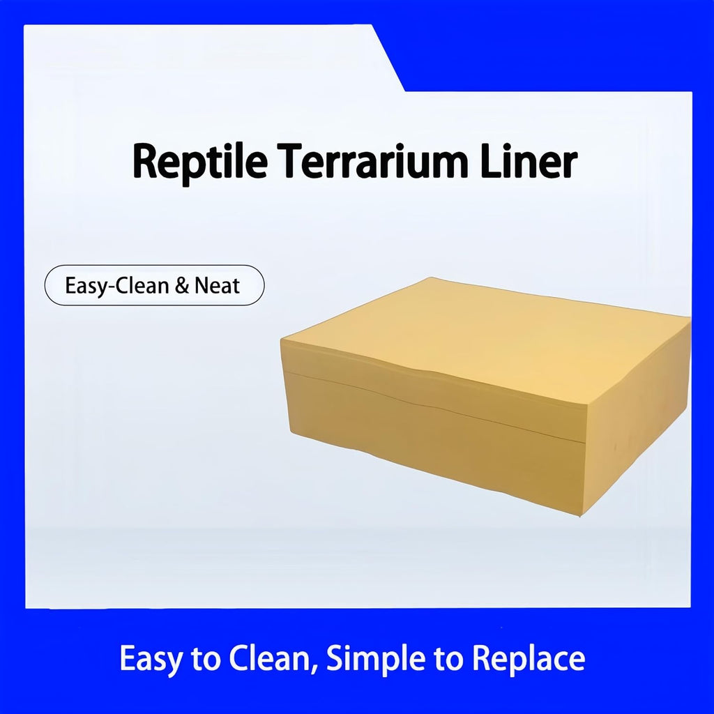 Reptile Carpet & Kraft Paper Liner - Leopard Gecko Tank & Accessories,Reptile Tank, Turtle Grass, Cricket Mat, Snake & Tortoise Bedding, Dust Free for Snakes, Easy Clean Gecko Mat