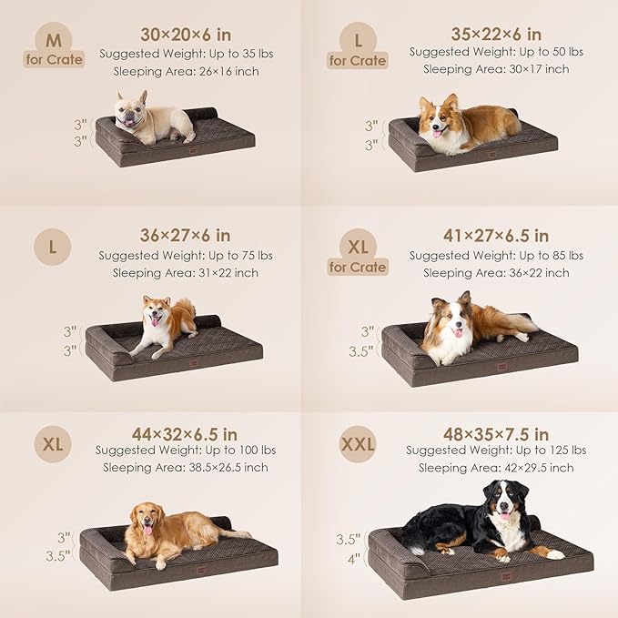 EHEYCIGA Large Dog Bed Memory Foam - Image 2