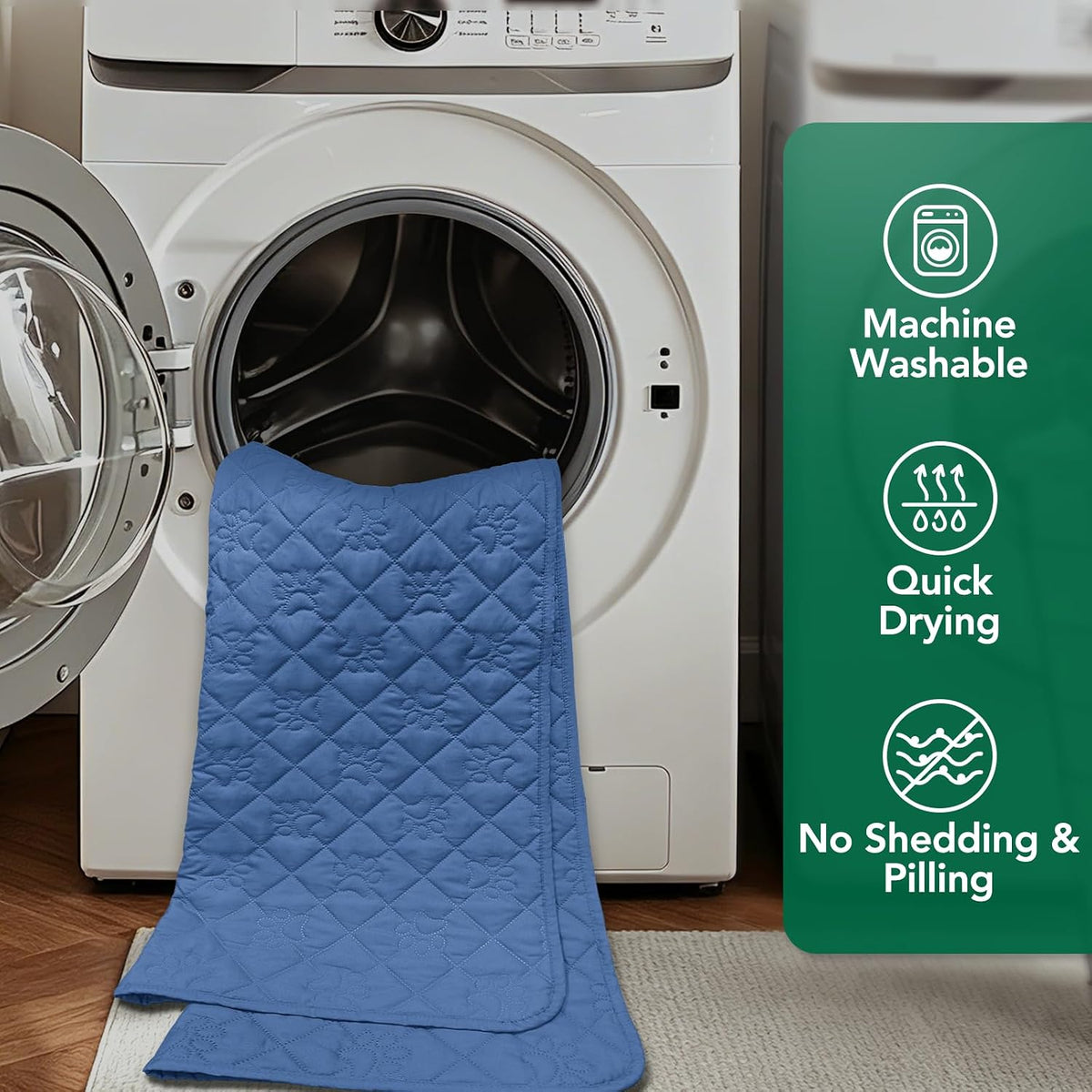 PAWFINITY Waterproof Bed Cover for Dogs, Pet Blanket for Mattress Washable