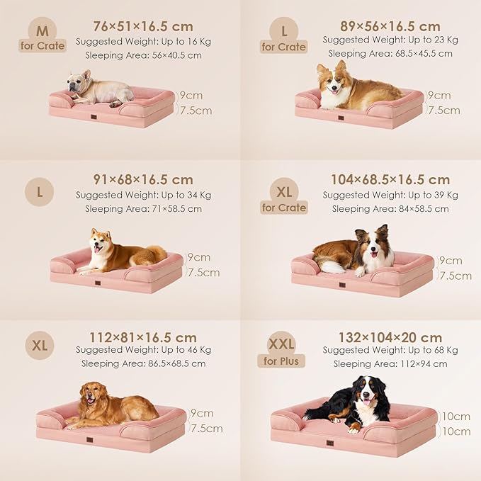 EHEYCIGA Orthopedic Dog Bed for Medium Dogs, Waterproof Memory Foam Medium Dog - Image 5