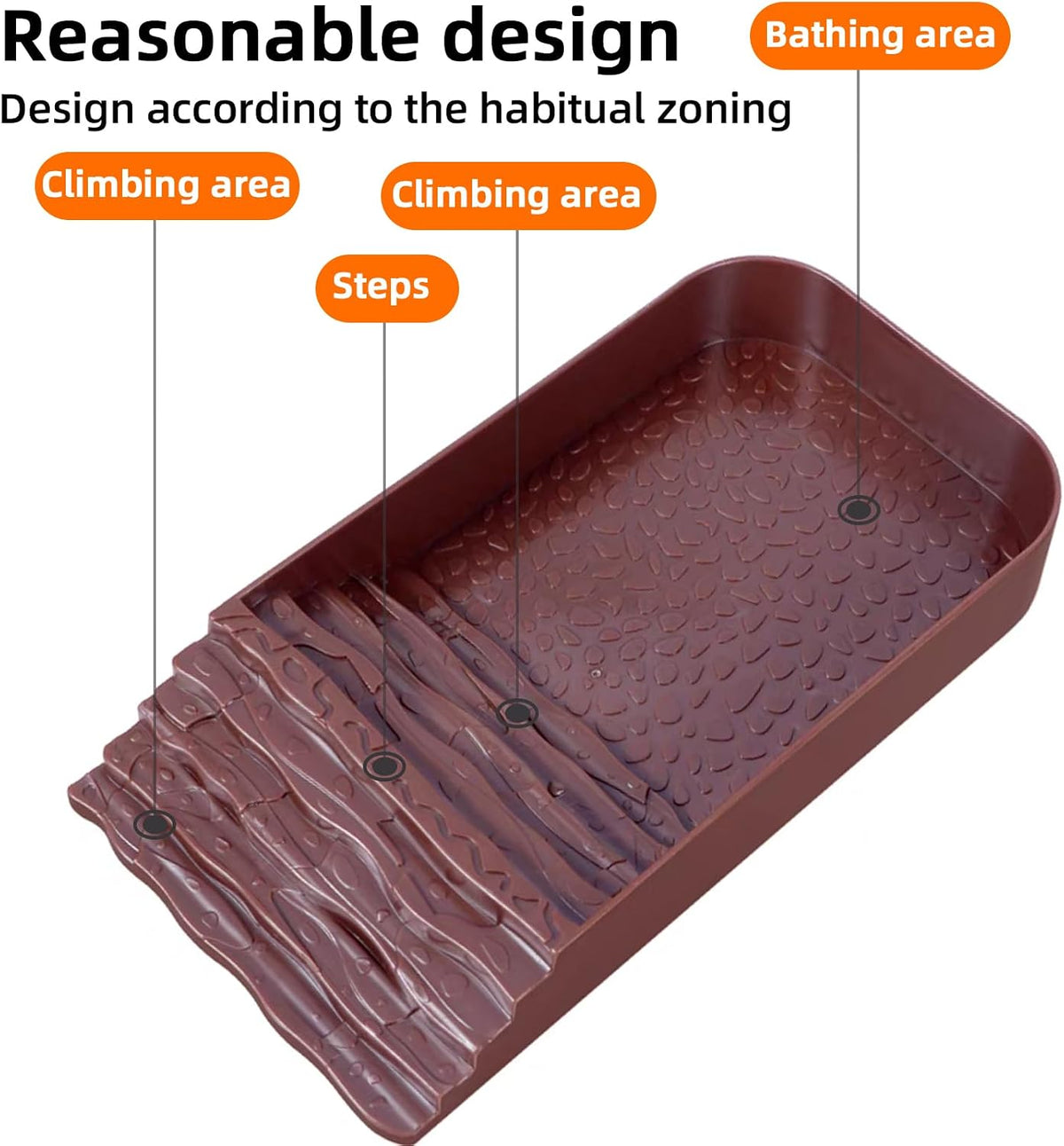 7 PCS Reptile Water Dish Bathing Pool Turtle Habitat Accessories