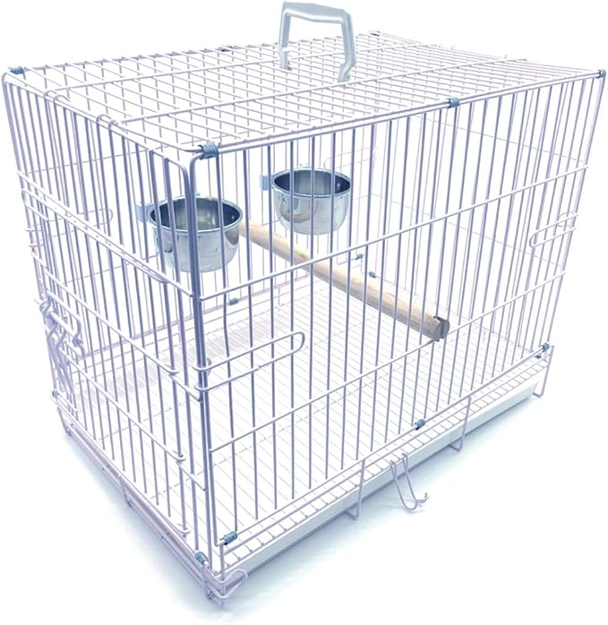 Collapsable Bird, Rabbit and Cat Carrier Travel Vet Carrier Cage by Mcage