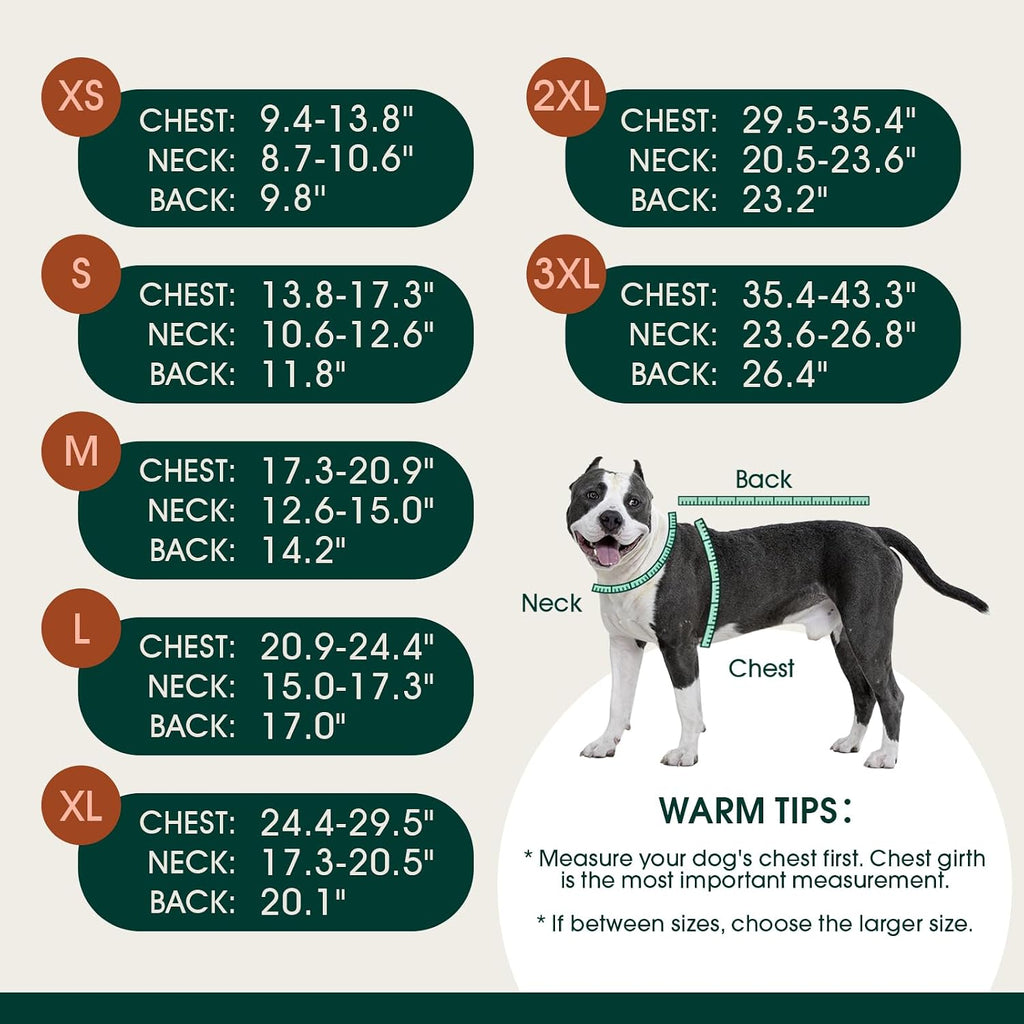 Kuoser Waterproof Dog Coat, Warm Reversible Dog Jacket with Leash Hole