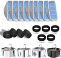 PEKTACO Cat Water Fountain Filters Replacement & Pre-Filter Sponges by PEKTACO