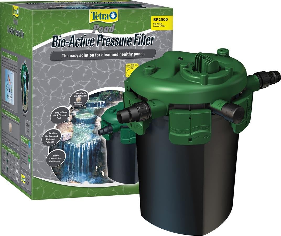 Tetra Pond Bio-Active Pressure Filter, for Ponds Up to 1500 Gallons