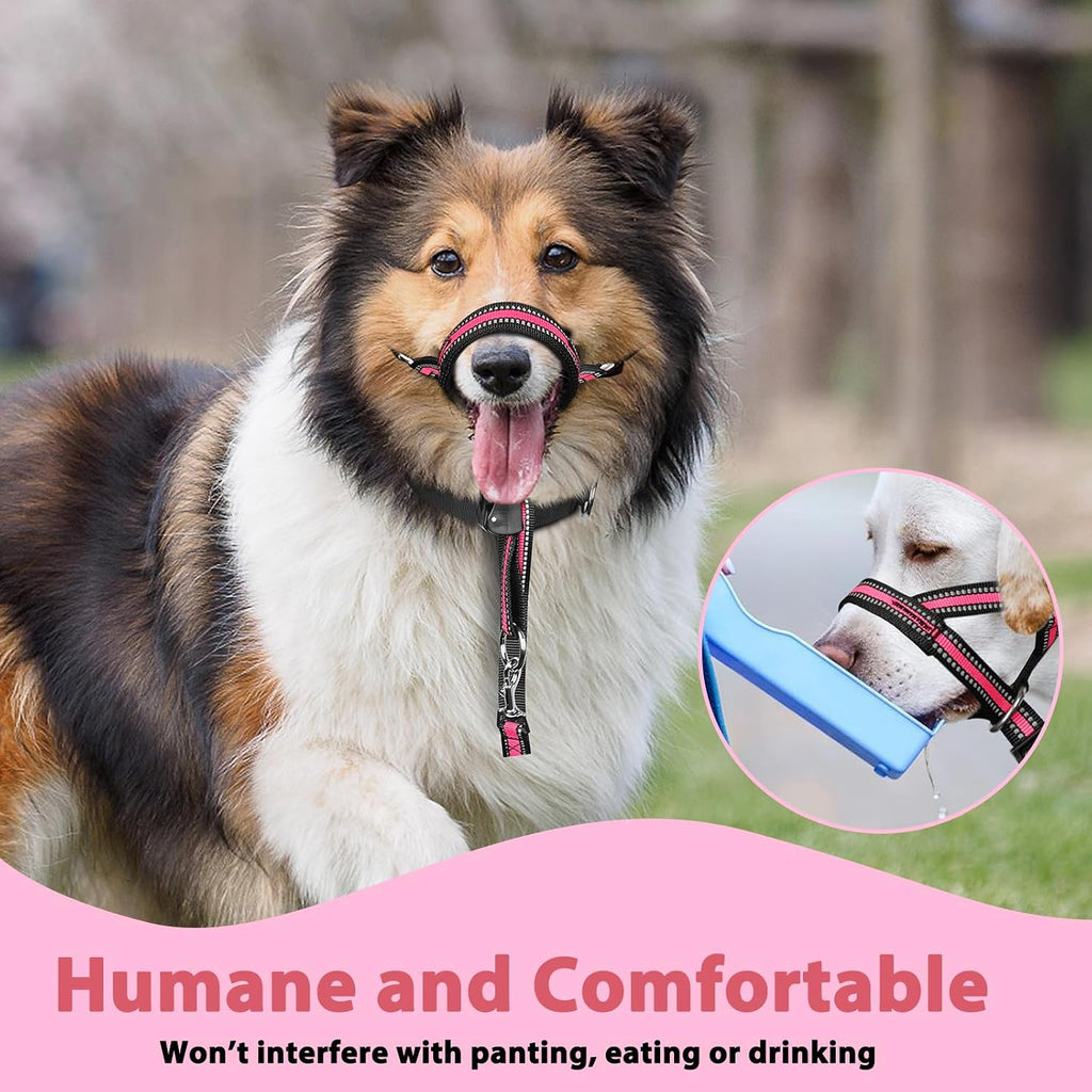 BARKLESS Soft Dog Head Collar, Patented Padded No Pull Training Head Halter