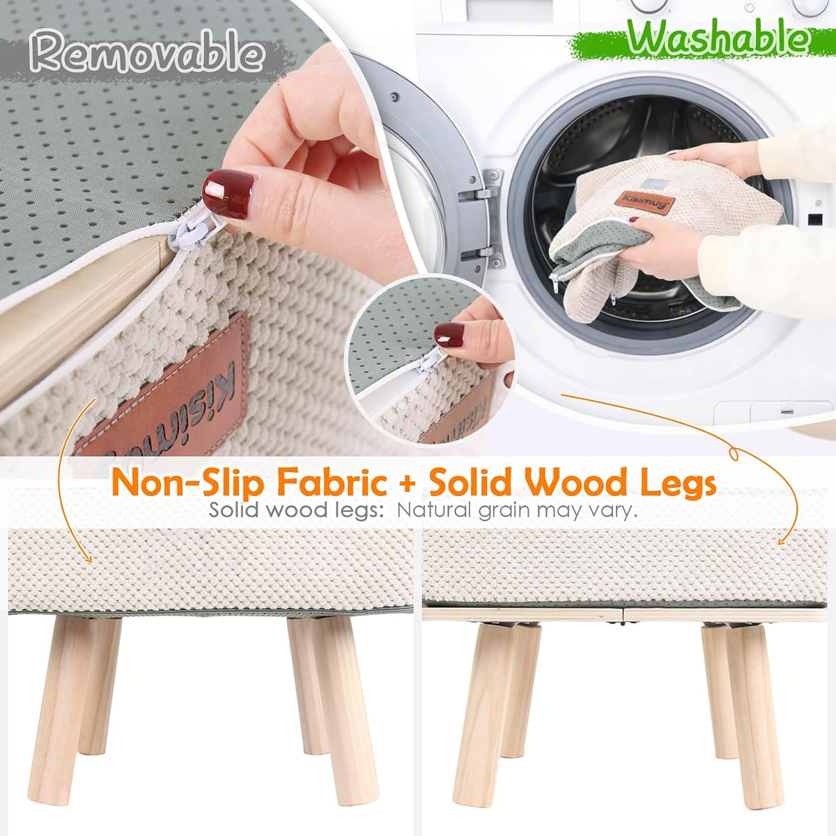 4-Step Ottoman Dog Stairs,2-in-1 Foldable Dog Ramp for Bed