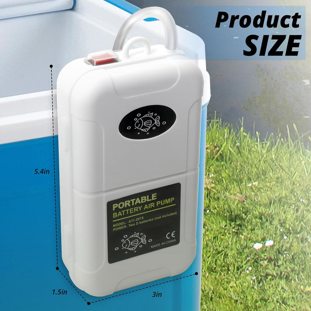 Battery Powered Fish Aerator for 6-Gallon Bucket