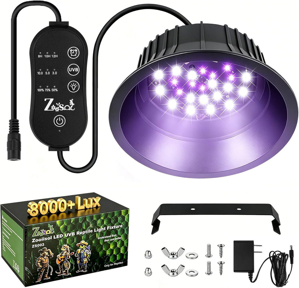 UVB Light for Reptiles Separate UVB & Daylight 10W HO UVB LED Lamp