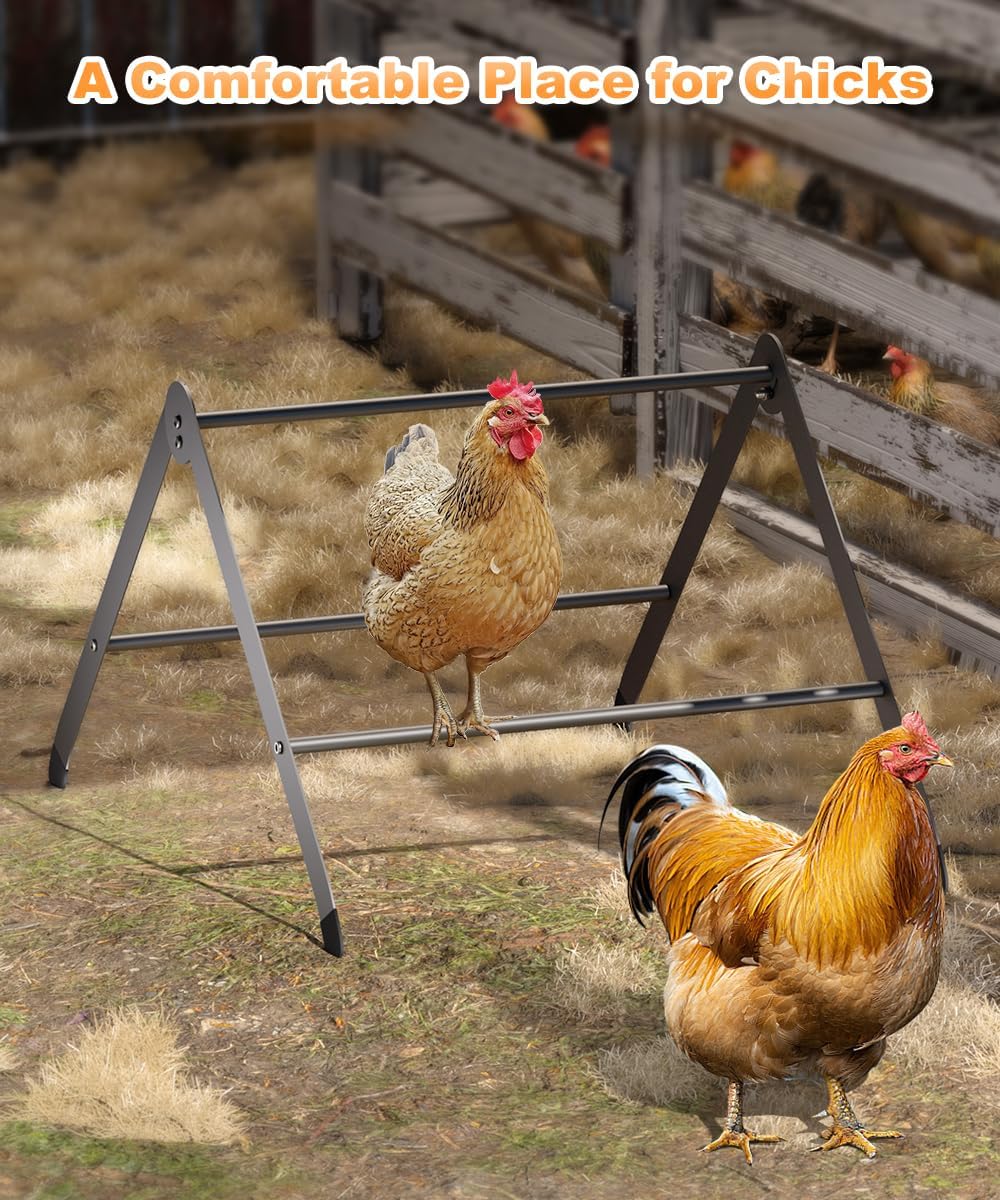 Koutemie Adjustable Chicken Perch for Coop, Large