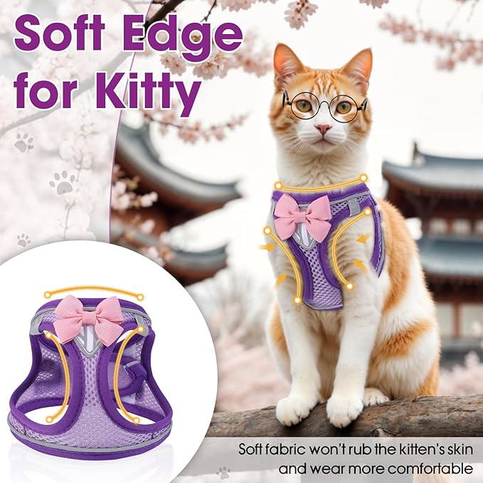 Cat Harness and Leash Set for Walking Escape Proof, Adjustable Kitten Harness - Image 6