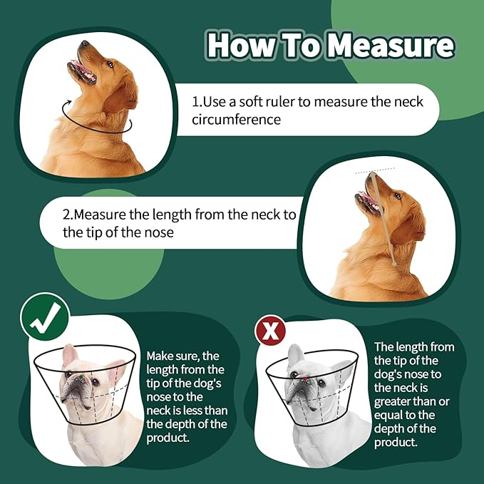 Dog Cone for Large Dogs After Surgery, Soft Dog Cone Collar for Dogs to Stop - Image 3
