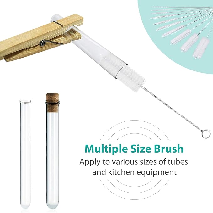 CiaraQ Bottle Cleaning Brushes, 8 Inch Nylon Tube Brush Set, Cleaner - Image 5