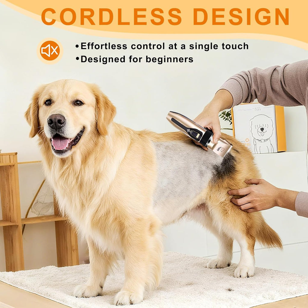 Dog Clippers for Grooming, Low Noise, Electric Quiet, Adjustable Clipper Comb for Dog Grooming Kit, cat Supplies Pet Hair Clippers Grooming kit for Dogs at Home
