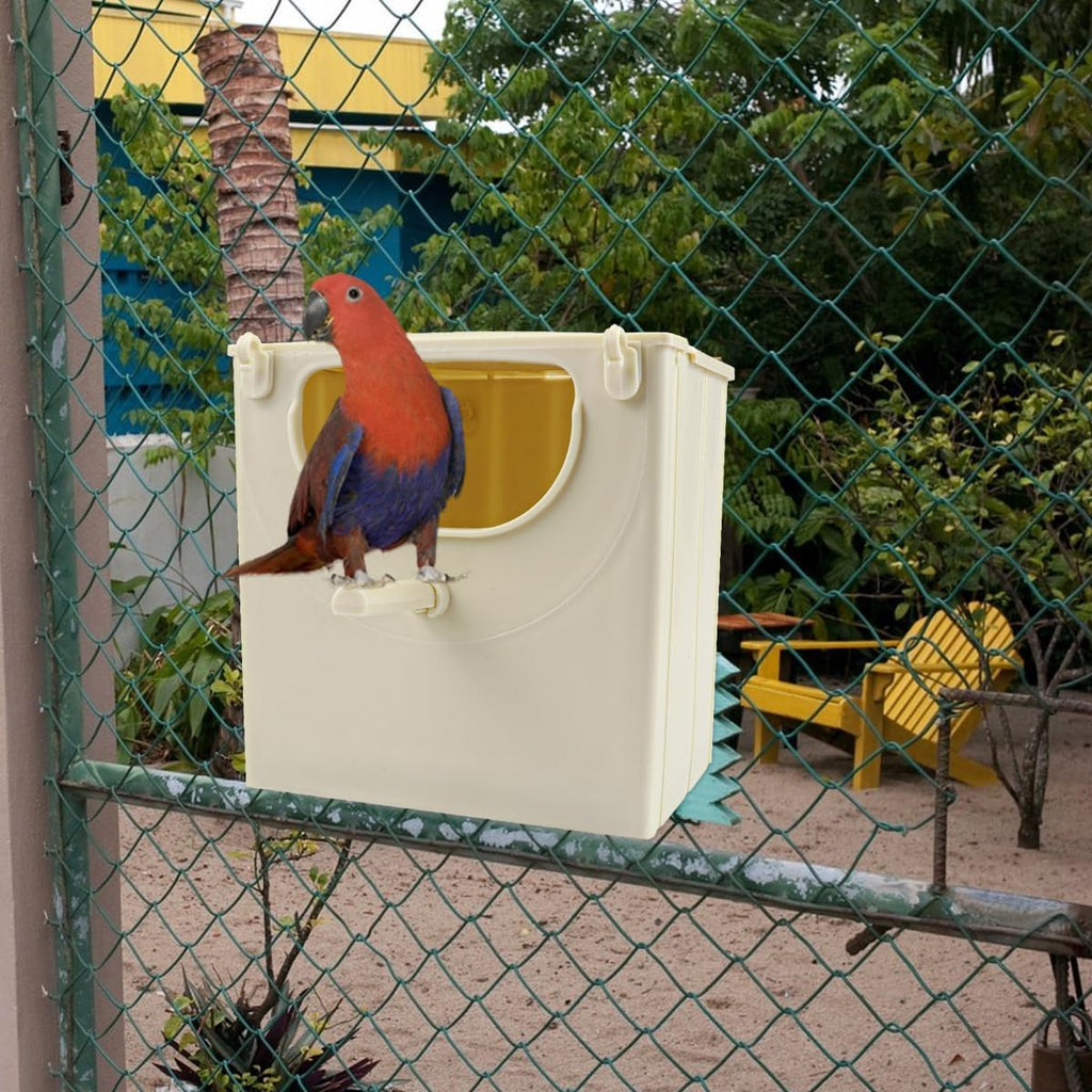 4PCS Plastic Bird Nest Box Bird Nest Breeding Boxes Outdoor Indoor Mounted Parrot Nest Boxes for Birds Finch, Squirrel, Parrot, Budgie