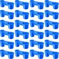 LemonRoad 24 Pcs Bird Drinker Feeder Cups Plastic Water Bottle Cup for Cage Ideal for Pigeon Bottle Chicken Quail Poultry Waterer Accessories(Blue)