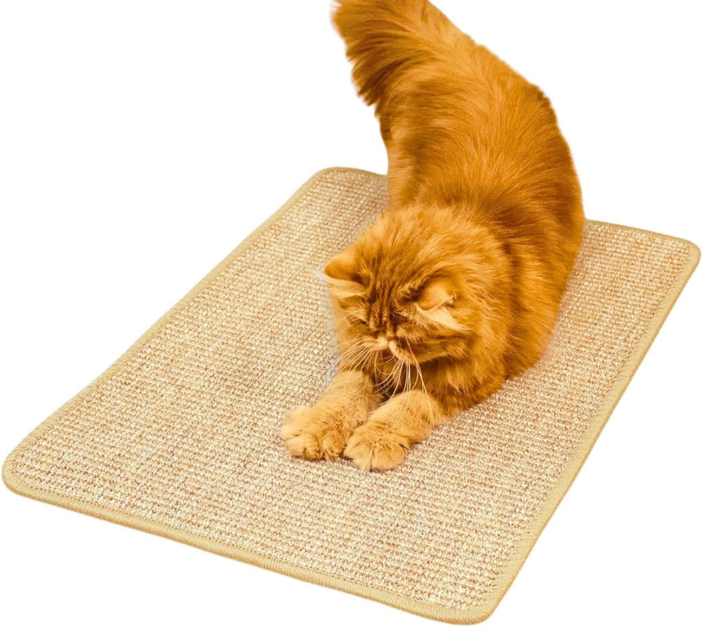 Cat Scratcher Mat, Sisal, Jute Border, Sofa & Floor Protector, 23.6x15.7in