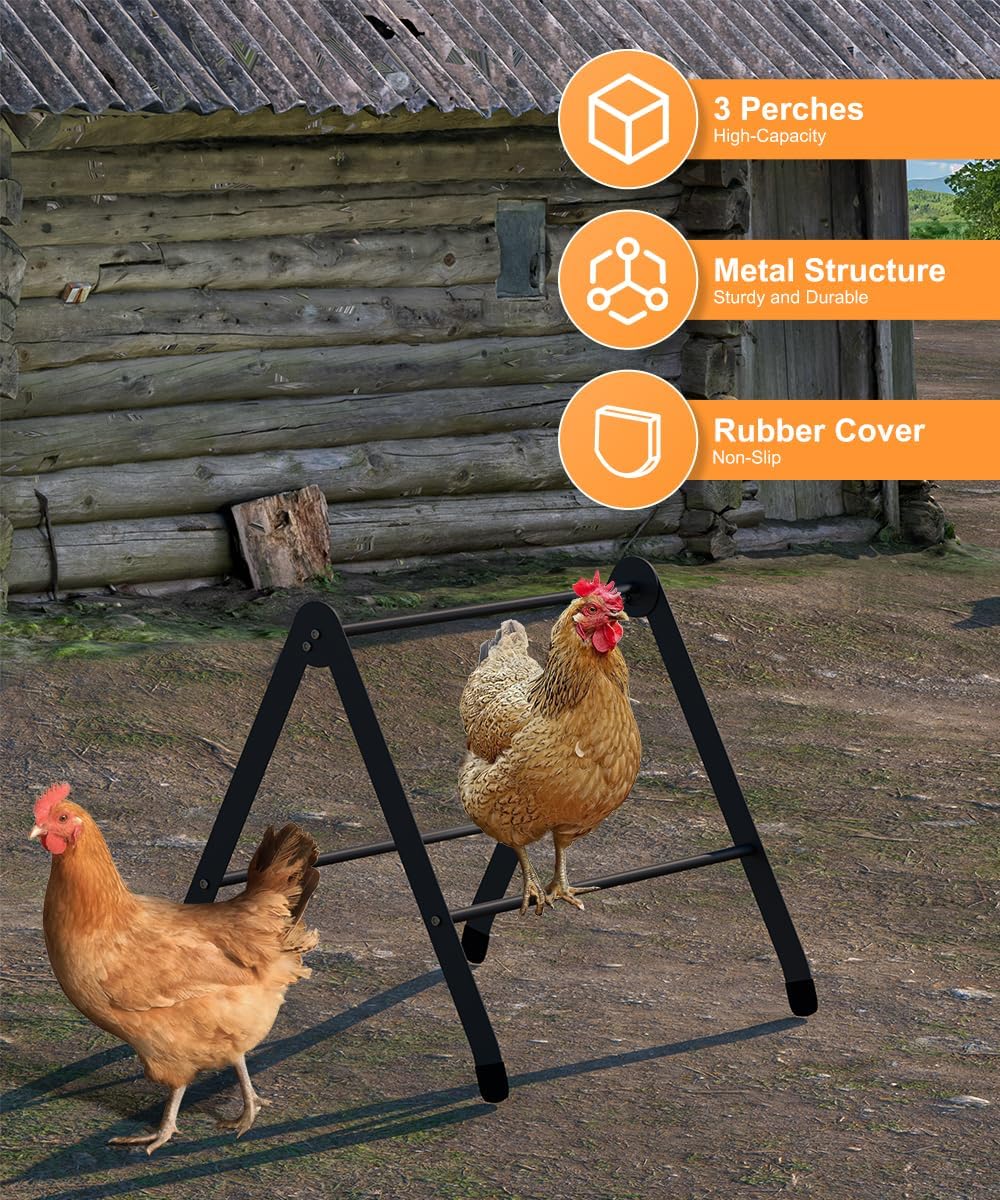 Koutemie Adjustable Chicken Perch for Coop, Large