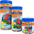 Arctic Krill, Freeze Dried Krill, High in Natural Color Enhancing for Large Cichlids, Tropical Fish, Koi, Turtles, 12-Type Pellet Mix & 4-Type Wafer Mix Included 0.95oz Canister