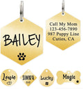 Ultra Joys Custom Personalized Hexagon Dog ID Tag by UltraJoys